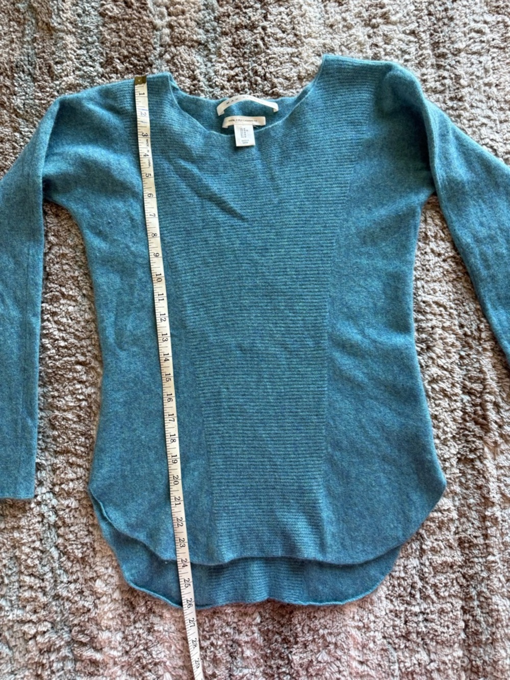 Max Studio Teal Scoop-Neck Lightweight Knit Sweater